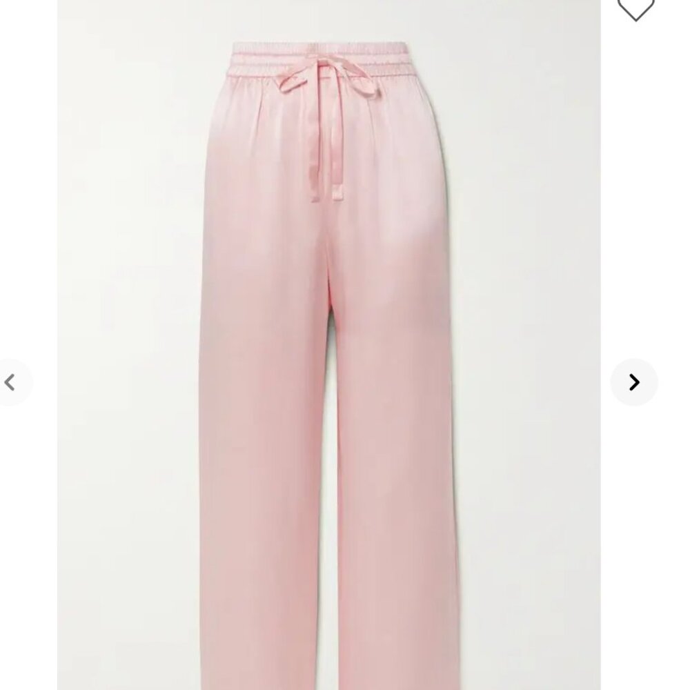 MAISON ESSENTIELE  Silk-Charmeuse Pajama Pants - Pink - S